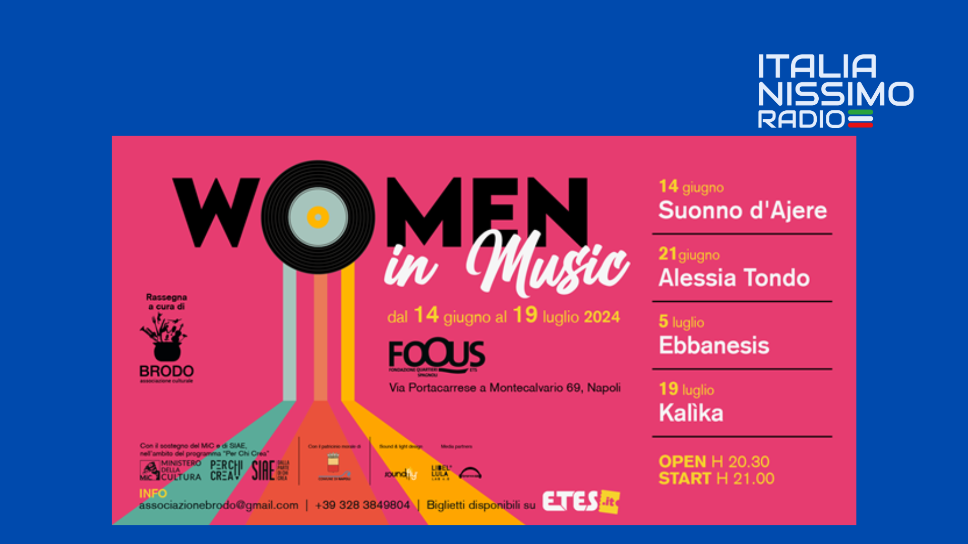 La segunda edición de «Women In Music» en Nápoles